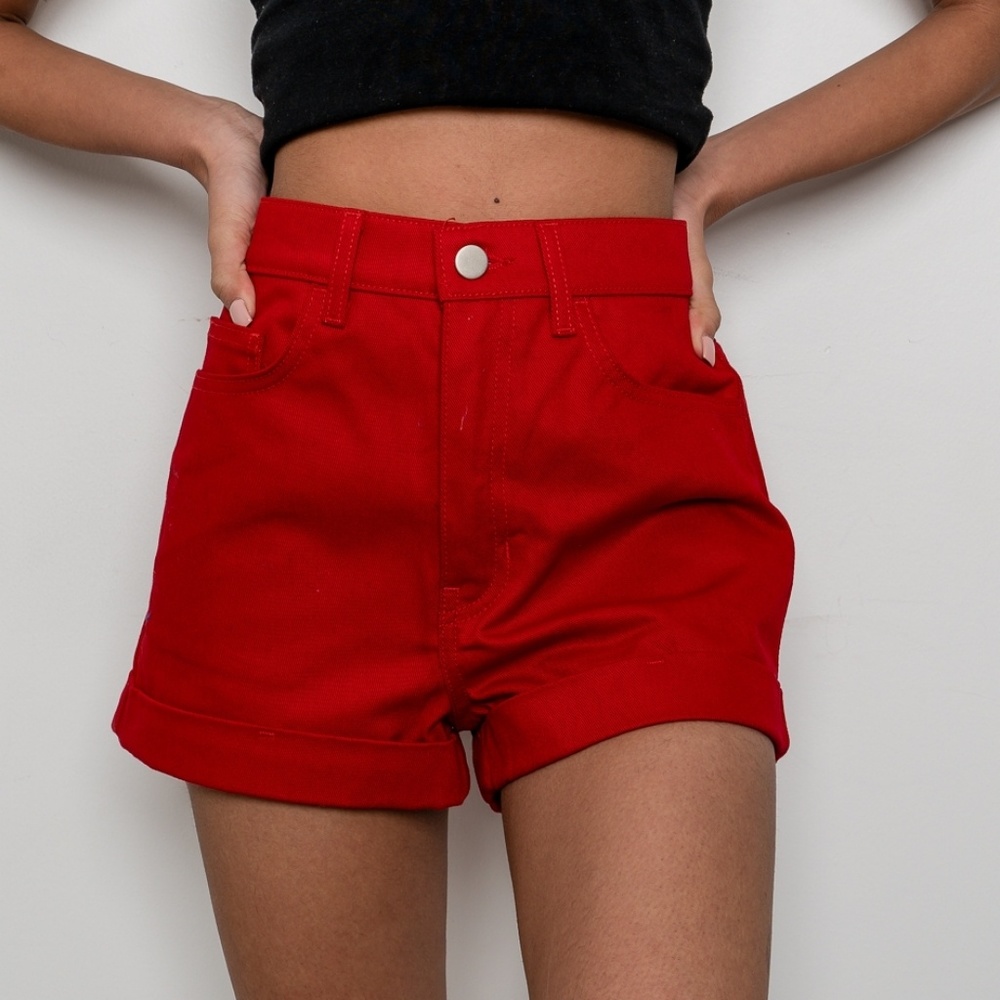 American Apparel Jean shorts.